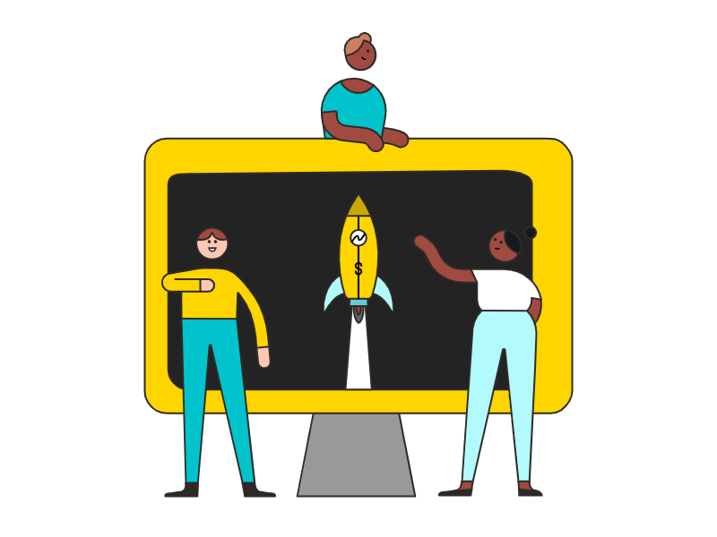 Collaboration en équipe dans une jeune entreprise